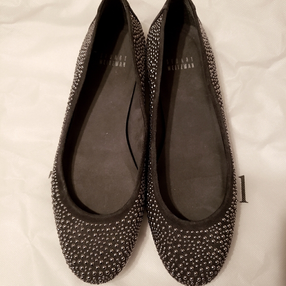 STUART WEITZMAN Gray Suede Flats 9M - Picture 3 of 5